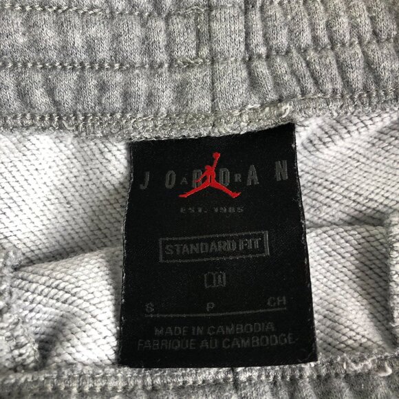 Nike Air Jordan Sweat Shorts Mens Small Gray Fleece Jumpman Logo Pockets Gym - Picture 4 of 12